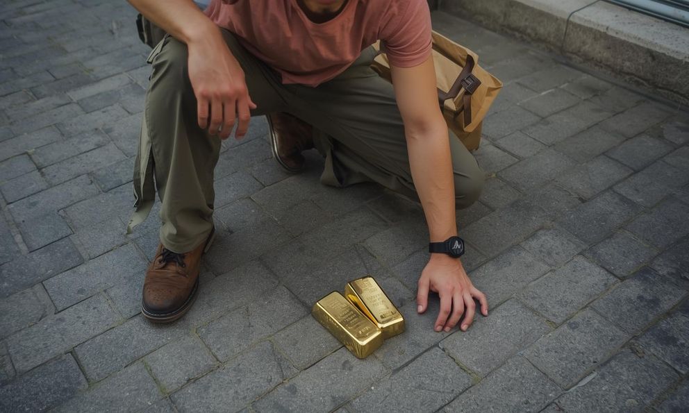 Phát hiện thỏi vàng hơn 2 kg trị giá gần 7,4 tỷ đồng trên đường khi đang đi ship hàng